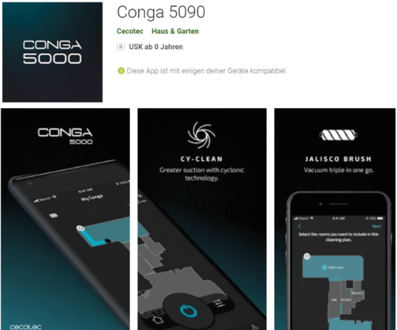 application mobile cecotec conga 5090